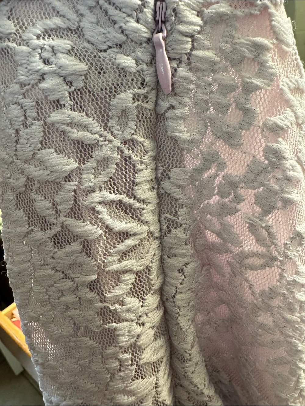 Sleeveless Ombre Silver to White Lace Fit & Flare Dress